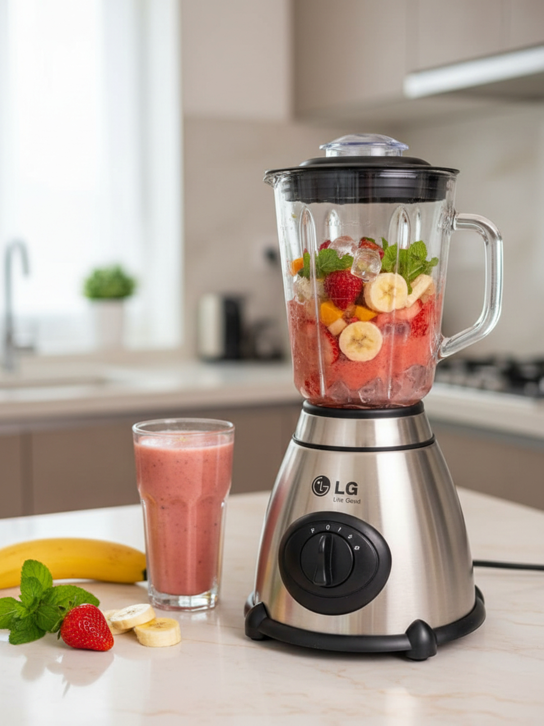 LG 2/1 с функцией блендера и кофемолки.