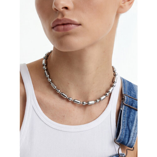 Колье LU Jewel, длина 40 см, серебряный