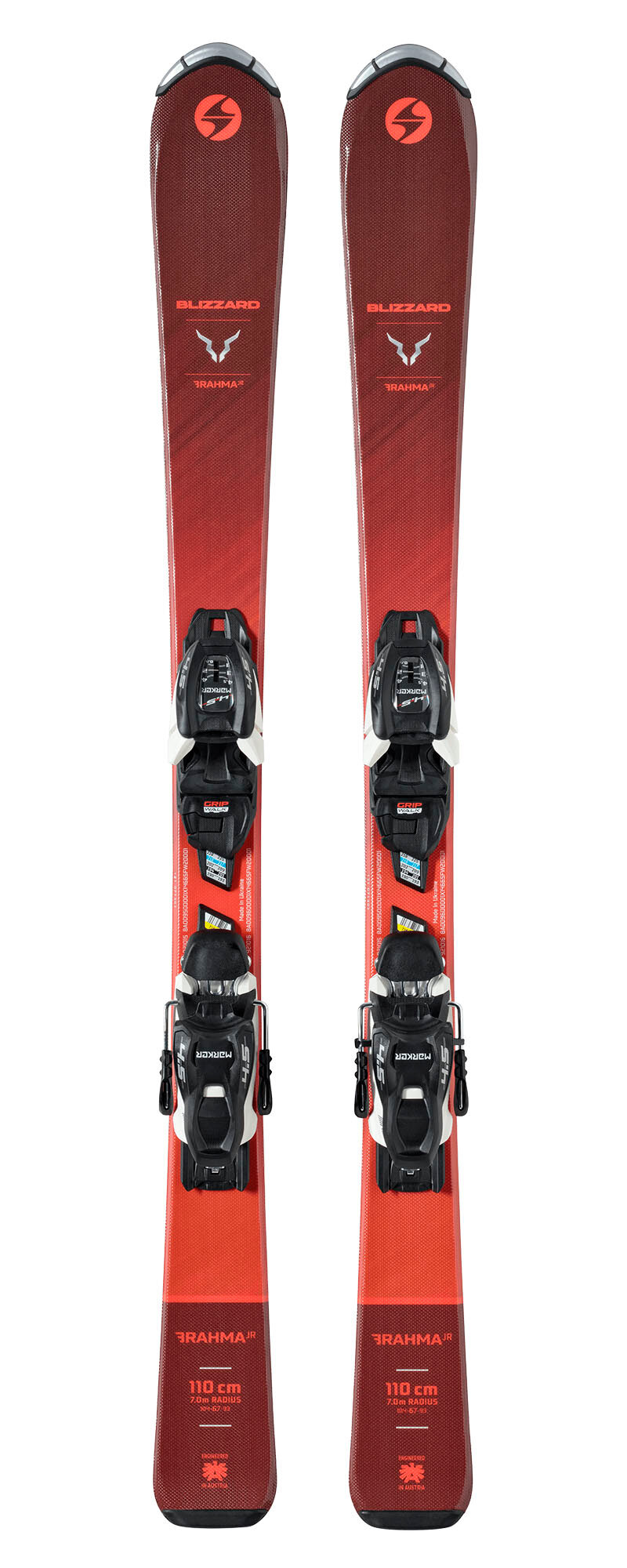 Горные лыжи с креплениями BLIZZARD Brahma Jr (100-140)+Fdt Jr 4.5 Red (см:100)