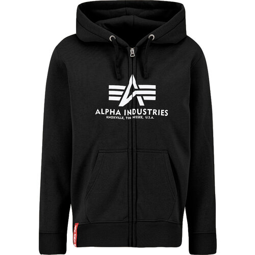 фото Свитшот alpha industries basic zip hoody, размер xl, черный