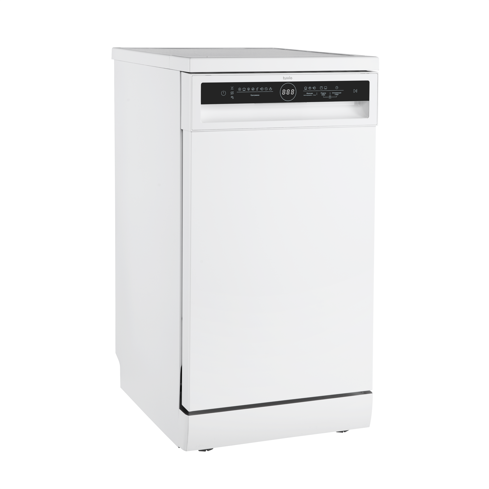 Посудомоечная машина с инвертором и автооткрыванием Tuvio DF43PT8WI1, белый - фотография № 4