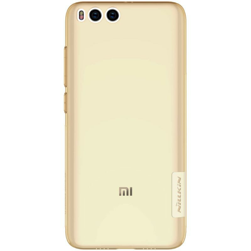 Накладка Nillkin Nature TPU Case силиконовая для Xiaomi Mi6 прозрачно-золотая