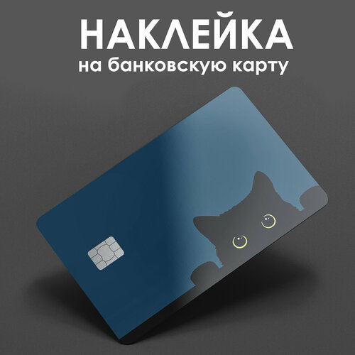 Наклейка на банковскую карту Кот/ наклейка на проездной / наклейка на пропуск/ прикол / подарок