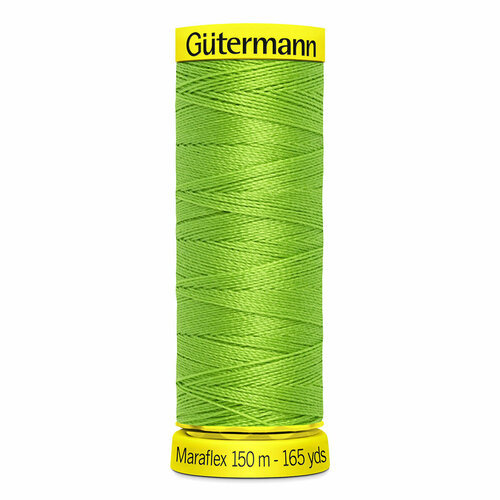 Нить Gutermann Maraflex 120/150 м для эластичных, трикотажных материалов, 100% ПБТ, лаймовый 336