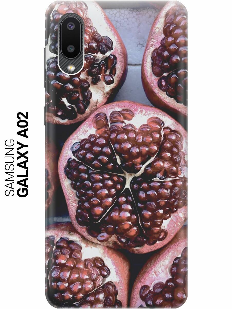 Силиконовый чехол на Samsung Galaxy A02, Самсунг А02 с принтом "Гранаты"