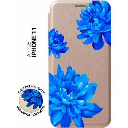 Чехол-книжка на Apple iPhone 11 / Эпл Айфон 11 с рисунком Amazing Asters золотистый чехол книжка на apple iphone 11 эпл айфон 11 с рисунком amazing irises золотистый