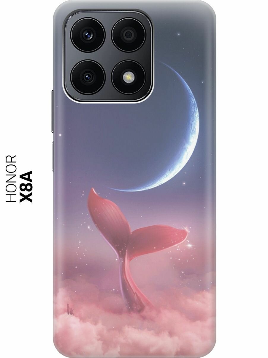 Силиконовый чехол на Honor X8a, Хонор Х8А с принтом "Небесный кит"