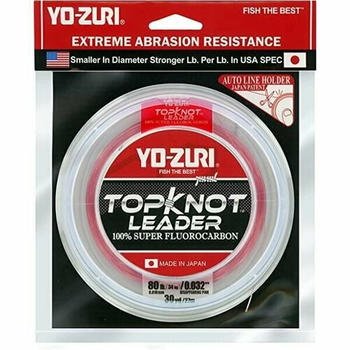 флюрокарбоновая леска для рыбалки yo zuri topknot leader fluorocarbon 100% 0 470мм 27м natural clear Duel/Yo-zuri, Флюорокарбон Topknot Leader Fluorocarbon 100%, 27м, 1.48мм, disappearing pink