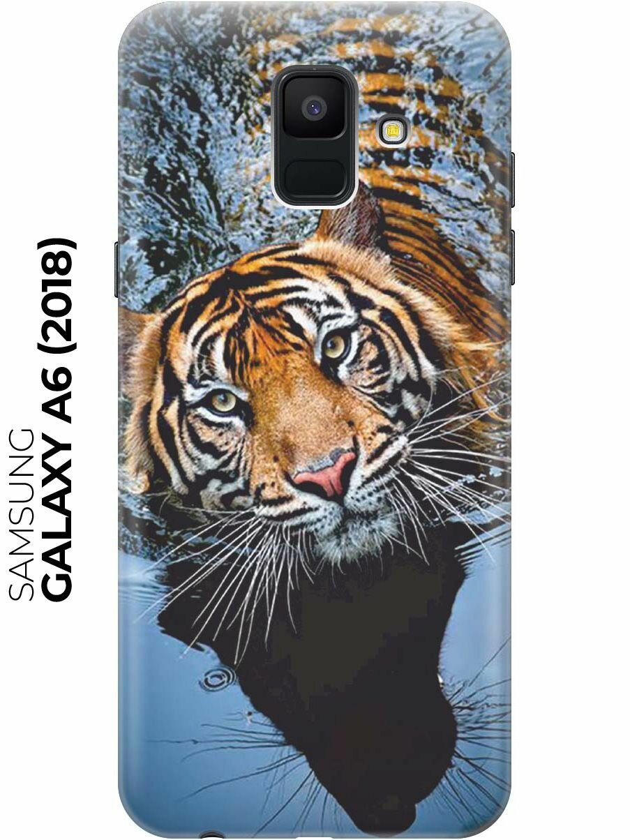 RE: PAЧехол - накладка ArtColor для Samsung Galaxy A6 (2018) с принтом "Тигр купается"