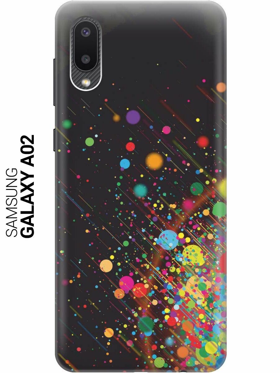 Ультратонкий силиконовый чехол-накладка для Samsung Galaxy A02 с принтом "Яркое настроение"