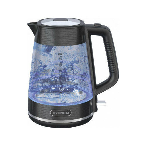 Чайник электрический Hyundai HYK-G3503 17л 2200Вт черныйсеребристый корпус стекло 270700₽