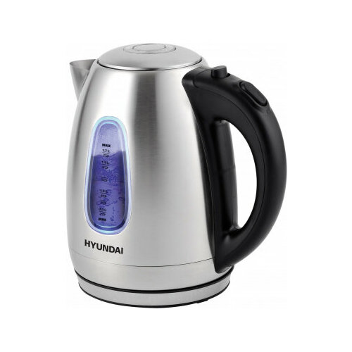 Чайник электрический Hyundai HYK-S2402 17л 2200Вт серебристый матовыйчерный корпус нержавеющая сталь 257000₽