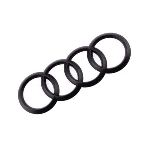 Эмблема на багажник для Audi кольца черный мат 200 x 70