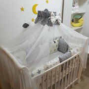 Балдахин для детской кроватки Mamdis серый