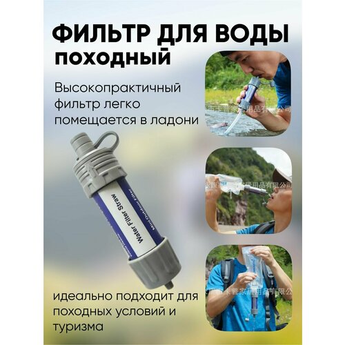 фото Фильтр для воды походный туристический серый comfiamo