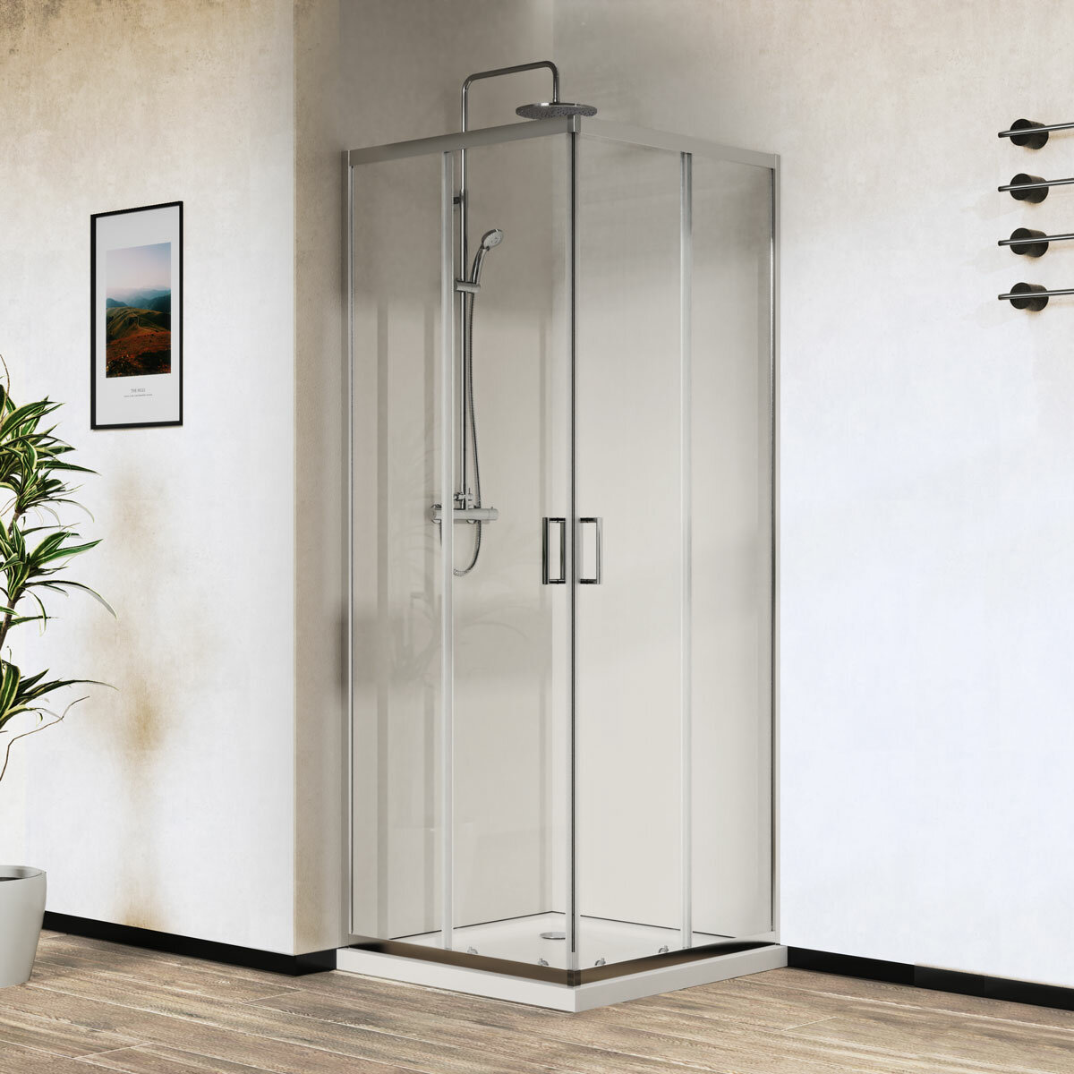 фото Vincea Душевой уголок City VSS-5CT8010CL, 1000*800, хром, стекло прозрачное