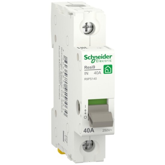 Выключатель нагрузки SYSTEME ELECTRIC (SCHNEIDER ELECTRIC) SCHNEIDER ELECTRIC RESI9 (мод. рубильник) 40А 1P R9PS140