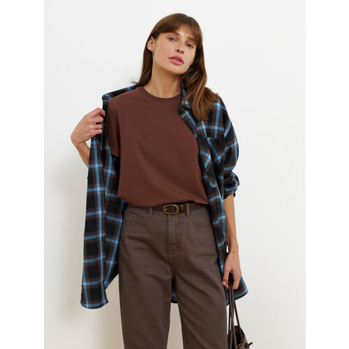 фото Футболка annemore, размер s, коричневый