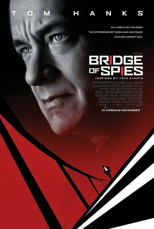 Плакат постер на бумаге Шпионский мост (Bridge of Spies) Стивен Спилберг. Размер 42 х 60 см