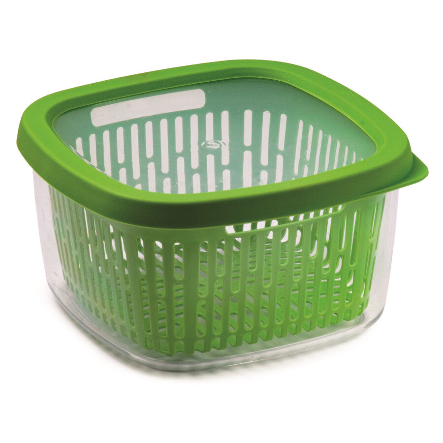 фото Контейнер для хранения овощей и фруктов со съемной корзиной SNIPS 1,5 л, зеленый, пластик