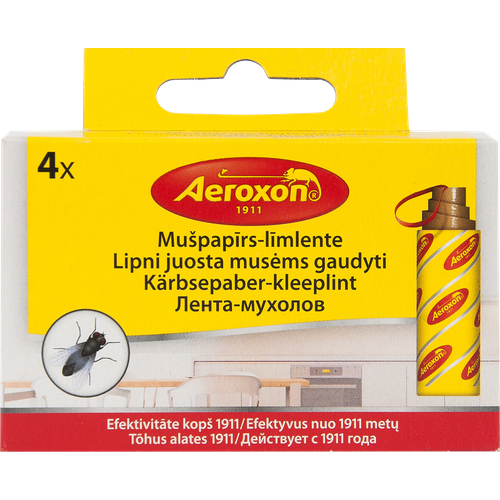 Липкая лента от мух Aeroxon, 4 шт.