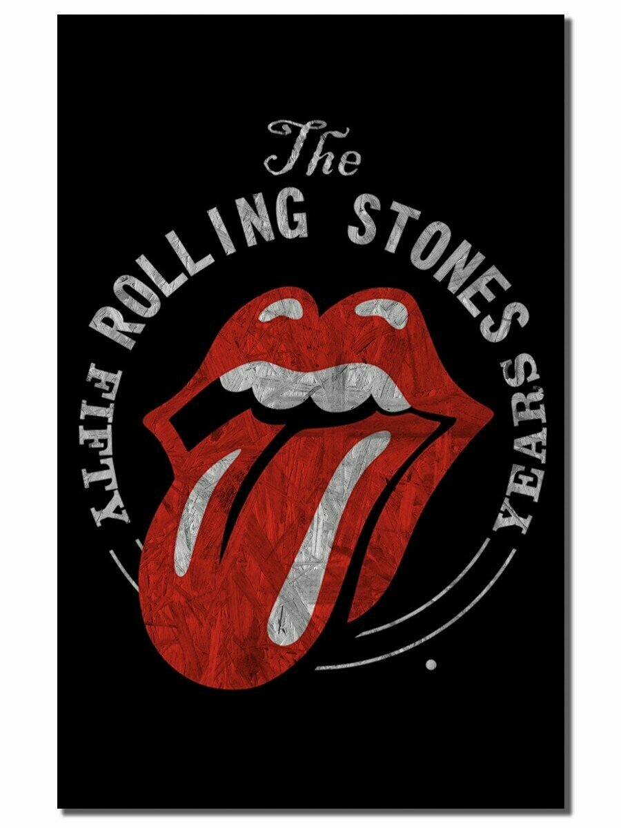 Картина интерьерная на рельефной доске, рисунок музыка rolling stones роллинг стоунс - 5300 В