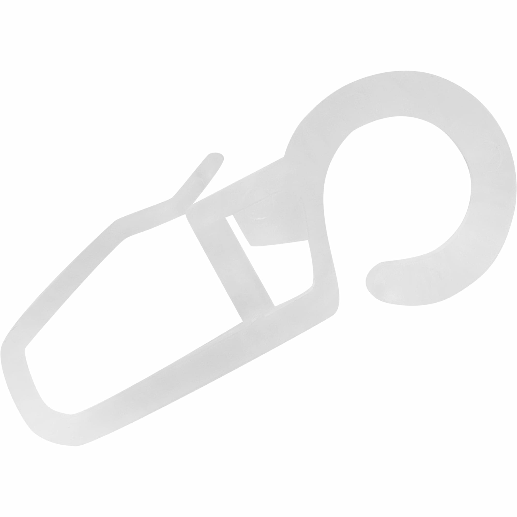 фото Крючок на кольцо для штор на штанговый карниз 2 см цвет прозрачный 20 шт.