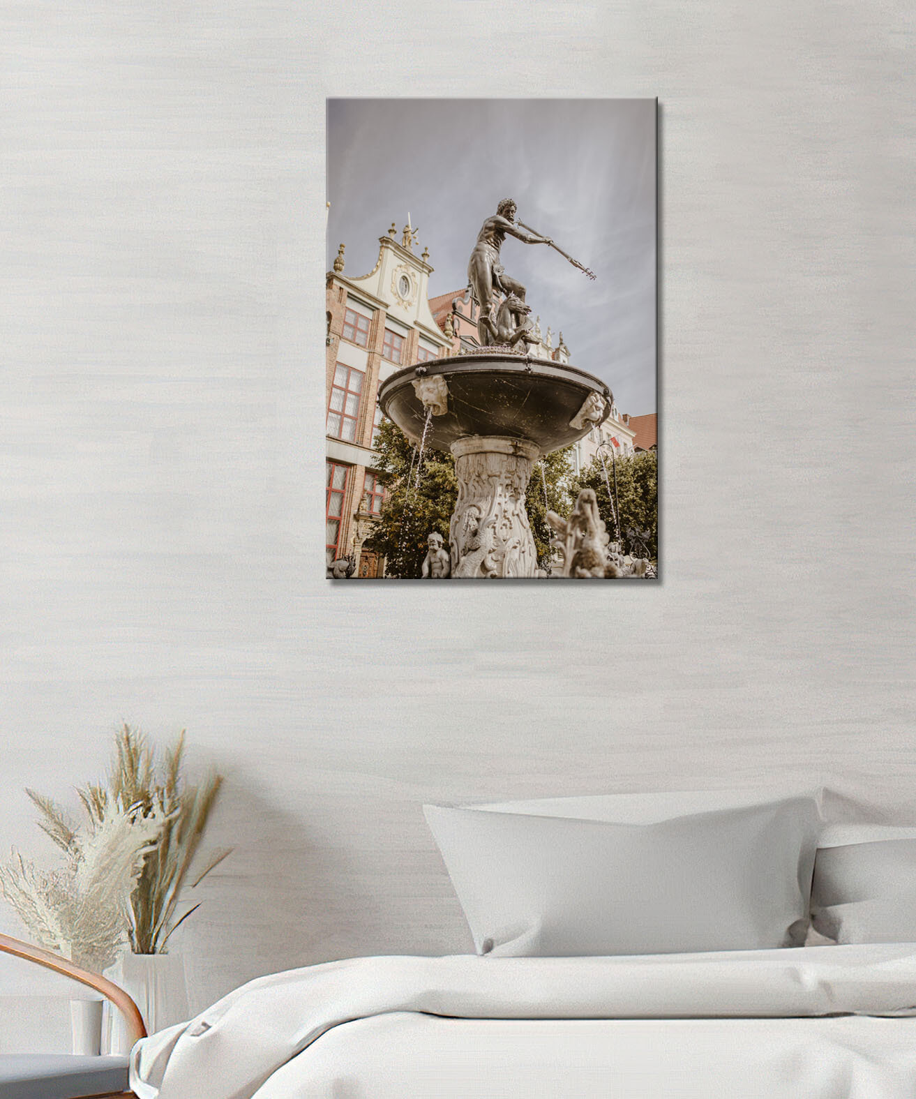 Картина/Картина на холсте для интерьера/Картина на стену/Картина для кухни/ - Гданьск фонтан Нептуна 4 20х30