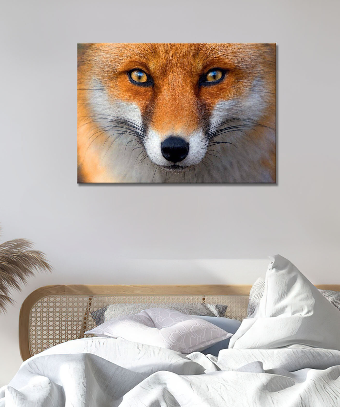 Картина - Лиса, лис, лисы, лисичка, лисенок, лисица, рыжая лиса, лиса в лесу, мордочка лисы (58) 20х30