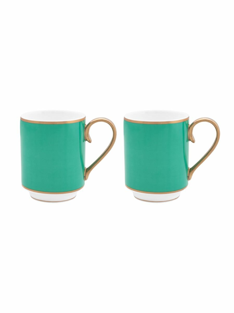 Набор из 2-х кружек Pip Studio Chique Gold-Green, WW.51.002.386, 250 мл