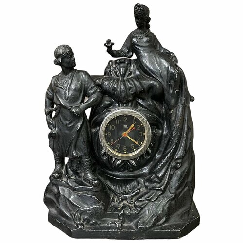 Силуминовые каминные часы "Хозяйка Медной горы и Данила Мастер" 1970-1980 гг. ЧЧЗ, СССР (5)