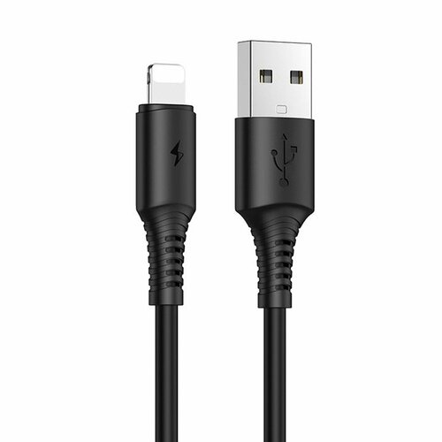 Дата-кабель USB универсальный Lightning Borofone BX47 Coolway (черный) кабель usb apple lightning borofone bx47 coolway 100 см чёрный