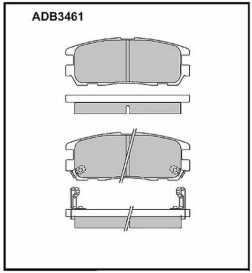 Колодки тормозные дисковые задние Allied Nippon ADB3461HD