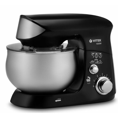 Кухонная машина VITEK VT-1445, черный/серебристый кухонная машина vitek vt 1435 1000 вт серебристый черный