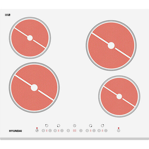 Электрическая варочная панель Hyundai HHE 6450 WG 4855600₽