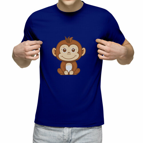 Футболка Us Basic, размер 2XL, синий футболка обезьянка