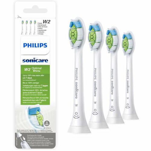 насадки для зубной щетки philips sonicare w2 белые 5 шт cовместимые W2 Сменные подушечки Advanced Plaque Control, совместимые с насадками для ультразвуковых электрических зубных щеток Philips Sonicare, белые, 4 шт.