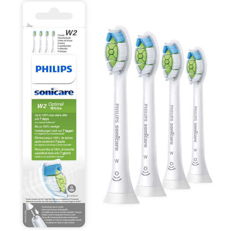 Насадки для зубной щетки Philips Sonicare W2 Optimal White HX6064 для осветления зубной эмали