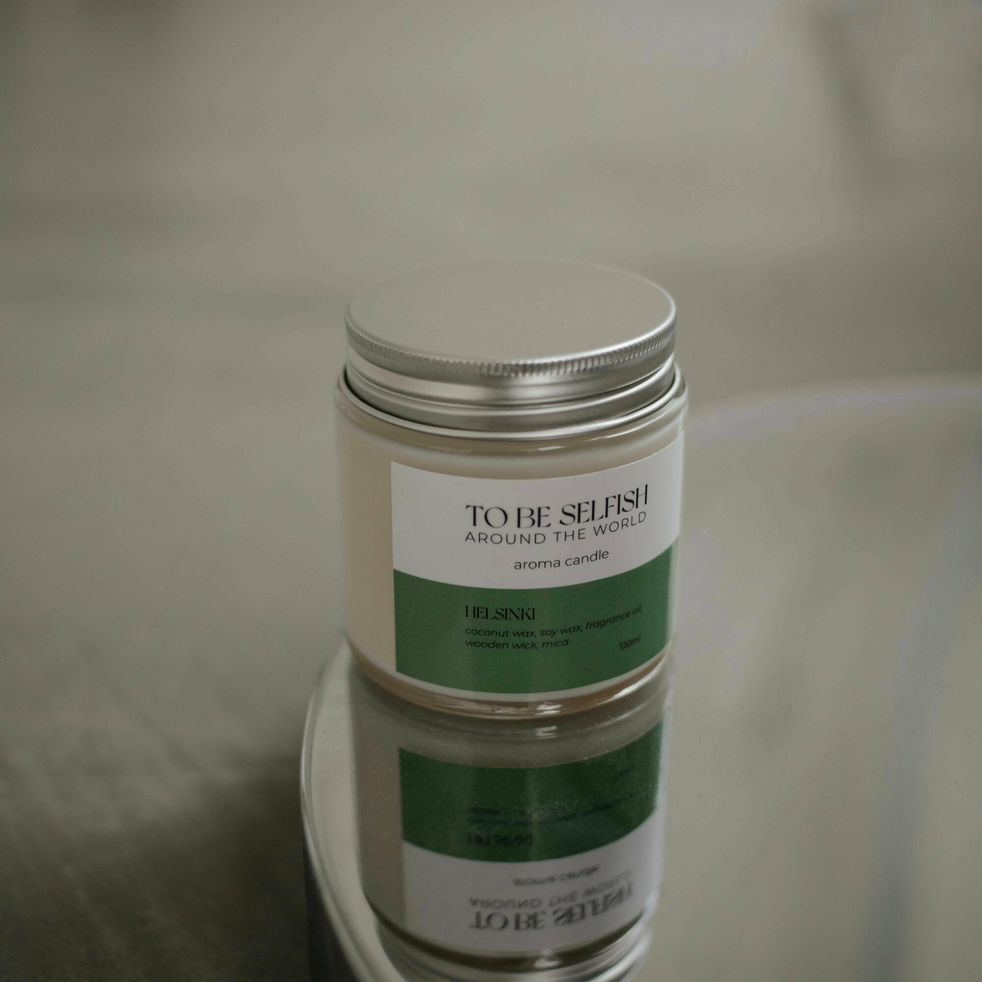 Арома-свеча to be selfish "Helsinki" с ароматом финской сауны, 120 мл — фото 1