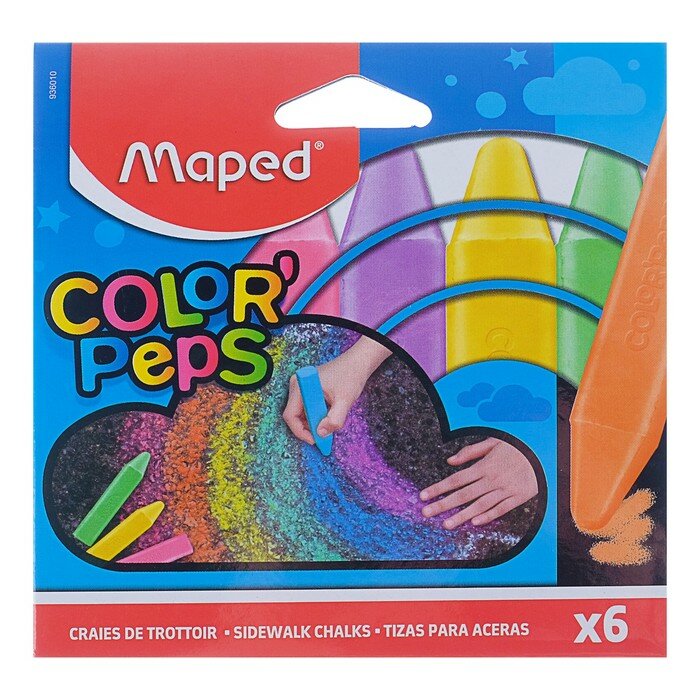Мелки для асфальта 6 цветов "Color'Peps" (936010) Maped - фото №5