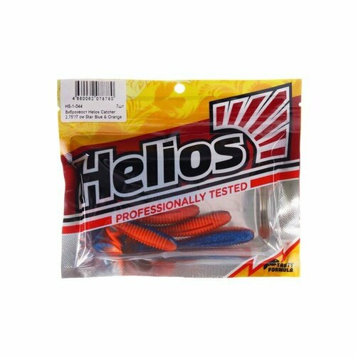 Виброхвост Helios Catcher Star Blue & Orange, 7 см, 7 шт. (HS-1-044) (комплект из 8 шт) виброхвост helios catcher 7см star blue