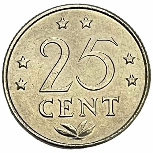 Нидерландские Антильские острова 25 центов 1976 г. нидерландские антильские острова 10 центов 1977 г