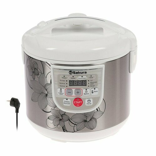 Мультиварка Sakura SA-7753W 800 Вт 5 л 37 программ с антипригарным покрытием 667900₽