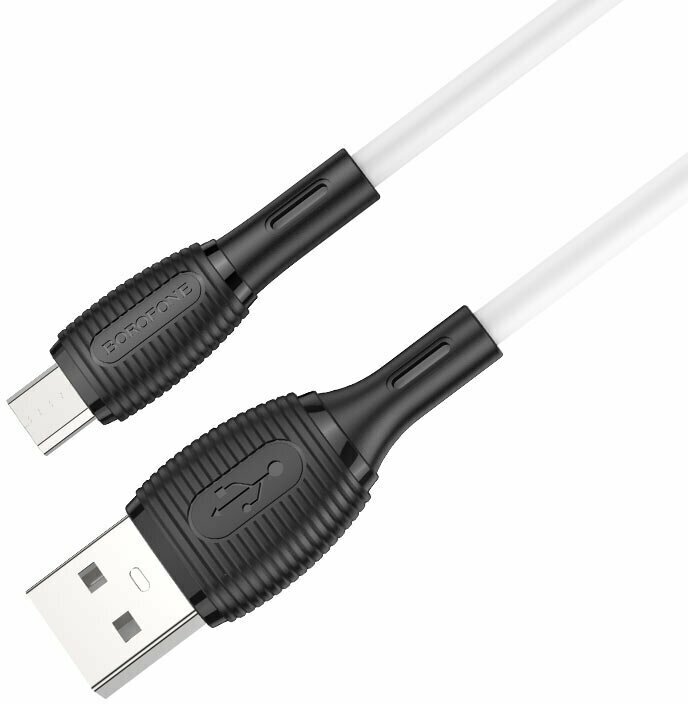 Кабель Borofone BX86 Advantage USB - Micro-USB, 1 м, 1 шт, белый