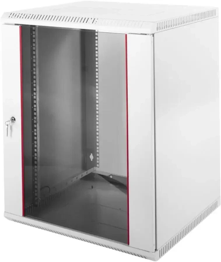 Коммутационный шкаф ЦМО ШРН-Э-12.650 настенный, стеклянная передняя дверь, 12U, 600x608x650мм