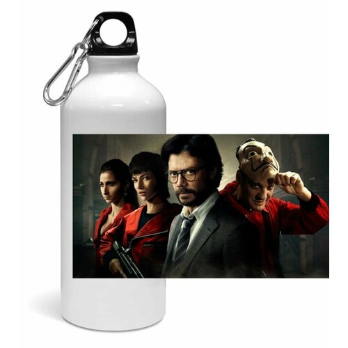 фото Спортивная бутылка бумажный дом, la casa de papel №5 migom