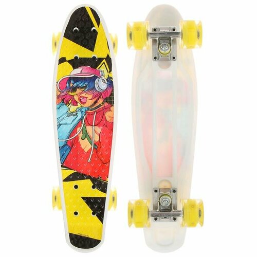фото Пенниборд onlitop "девушка", 55х14 см, колеса пу, 60х45 мм, abec 7 (7186899)