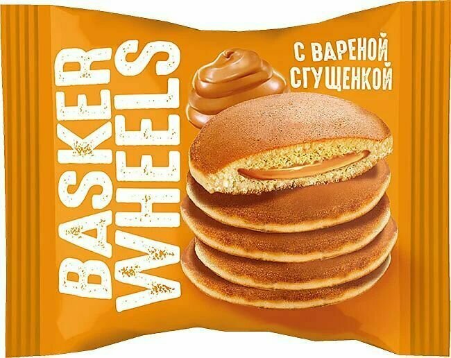 Пирожное pancake с вареной сгущенкой, 36 г Basker Wheel