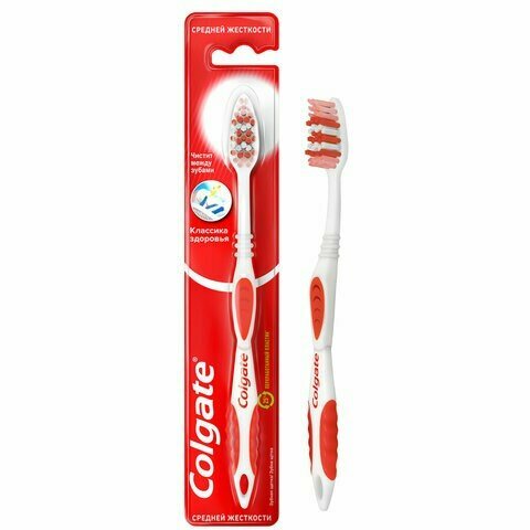 Зубная щетка Colgate Классика Здоровья средней жесткости в ассортименте Colgate-Palmolive - фото №1