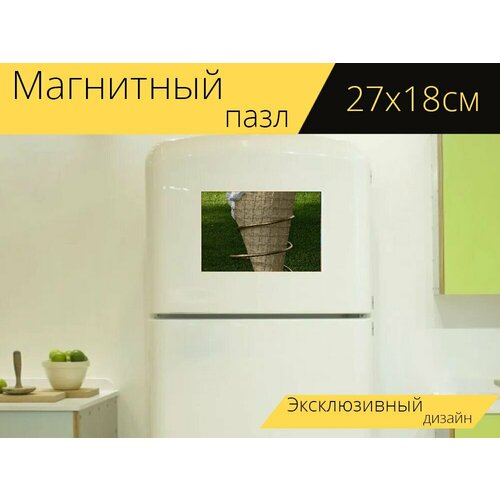 Магнитный пазл Мороженое, вафля, реклама на холодильник 27 x 18 см. магнитный пазл вафли вафля вафельные пластины на холодильник 27 x 18 см